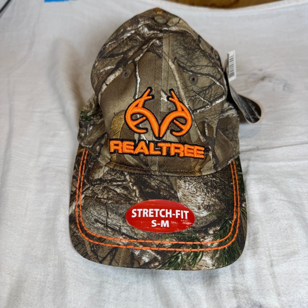 Realtree™ ~Neon REALTREE & Antler Camo Hat ~ Stretch Fit Sz S-M Hunting Outdoors